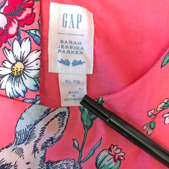 GAP Sarah Jessica Parker Pink Rabbit Dress XL - Picture 5 of 5